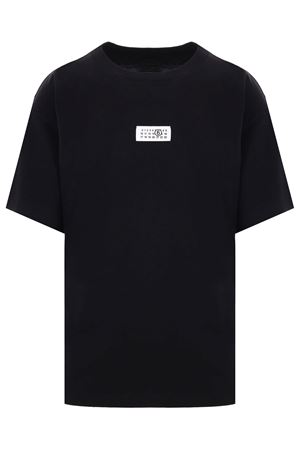 T-shirt in cotone nero MM6 MAISON MARGIELA | SH0GC0032S24312900